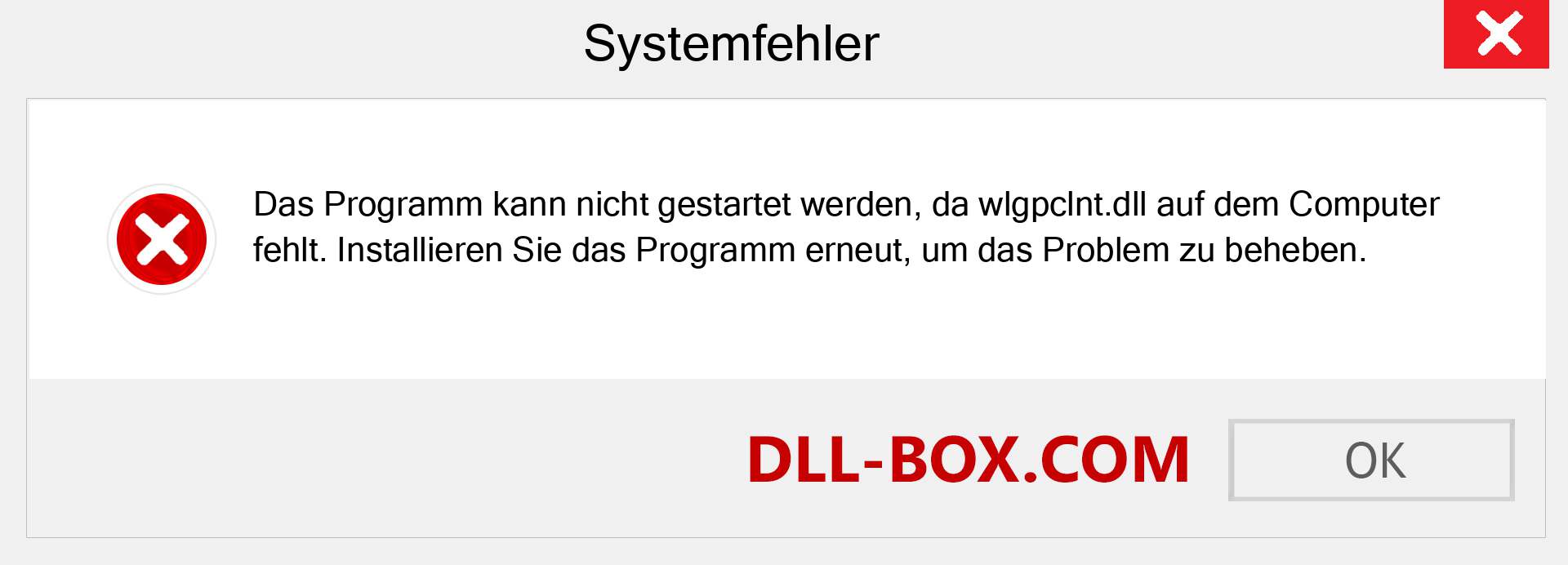 wlgpclnt.dll-Datei fehlt?. Download für Windows 7, 8, 10 - Fix wlgpclnt dll Missing Error unter Windows, Fotos, Bildern