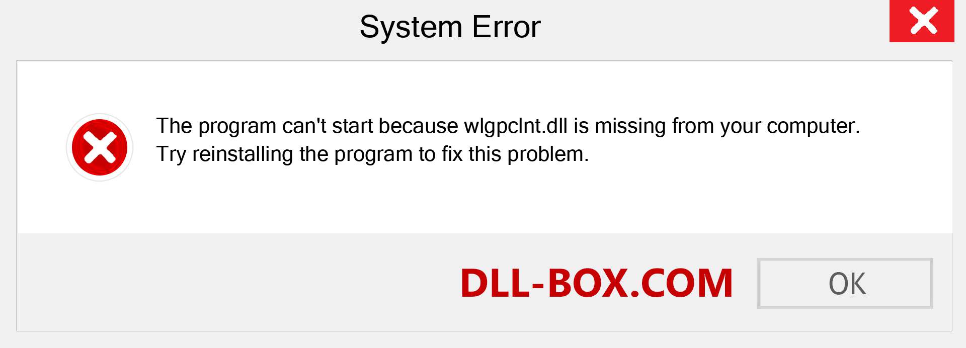  wlgpclnt.dll file is missing?. Download for Windows 7, 8, 10 - Fix  wlgpclnt dll Missing Error on Windows, photos, images